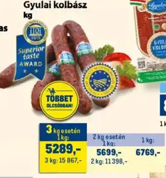 Metro Gyulai kolbász 1kg ajánlat