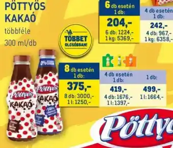 Metro PÖTTYÖS KAKAÓ 300ml ajánlat