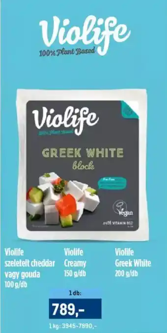 Metro Violife szeletelt cheddar vagy gouda 100g ajánlat