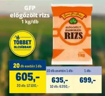 Metro GFP előgőzölt rizs 1 kg ajánlat