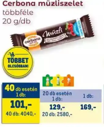 Cerbona müzliszelet 20g