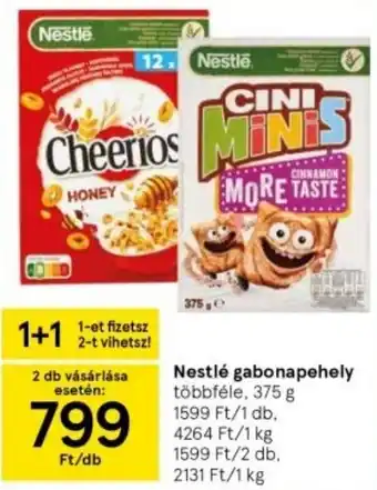 Tesco Nestlé gabonapehely 375g ajánlat