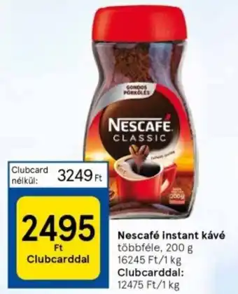 Tesco Nescafé instant kávé 200g ajánlat