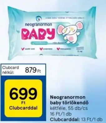 Tesco Neogranormon baby törlőkendő ajánlat