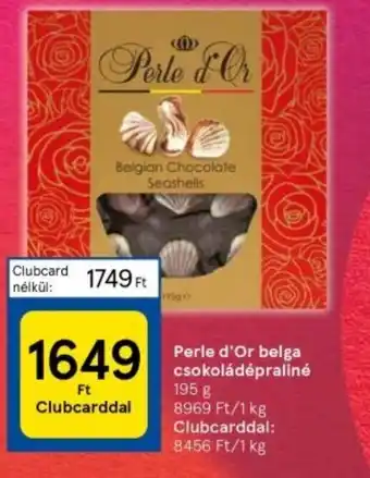 Tesco Perle d Or belga csokoládépraliné 195g ajánlat