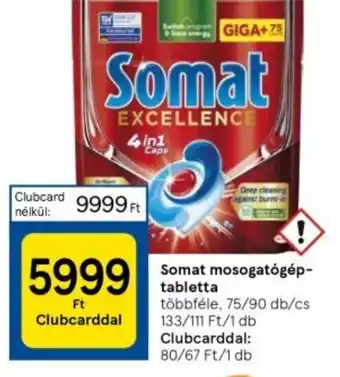 Tesco Somat mosogatógép tabletta ajánlat