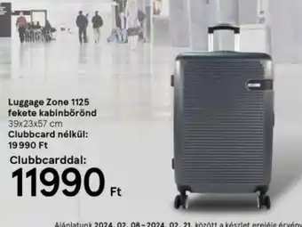 Tesco Luggage Zone 1125 fekete kabinbőrönd ajánlat