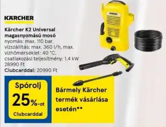 Tesco Kärcher K2 Universal magasnyomású mosó ajánlat