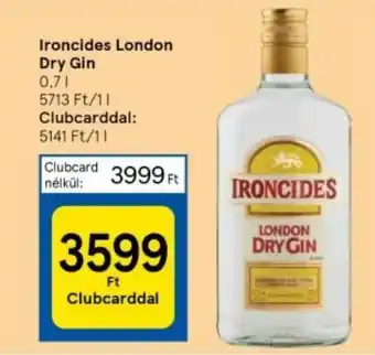 Tesco Ironcides London Dry Gin 0,7l ajánlat