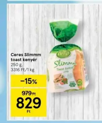 Tesco Ceres Slimmm toast kenyér 250g ajánlat