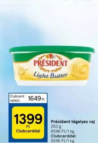 Tesco Président tégelyes vaj 250g ajánlat