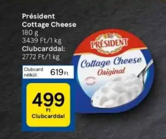 Tesco Président Cottage Cheese 180g ajánlat