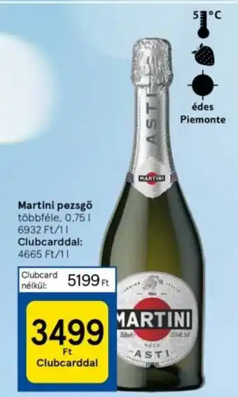 Tesco Martini pezsgő többféle, 0,75l ajánlat