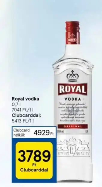 Tesco Royal vodka 0,7l ajánlat