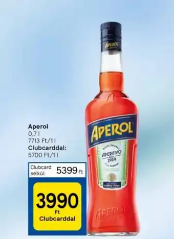 Tesco Aperol 0,7l ajánlat