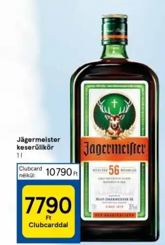 Tesco Jägermeister keserűlikör 1l ajánlat