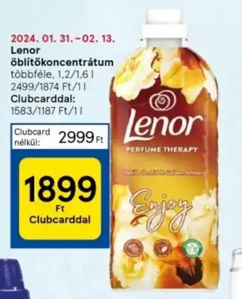 Tesco Lenor öblítőkoncentrátum ajánlat