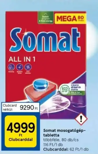 Tesco Somat mosogatógép-tabletta ajánlat