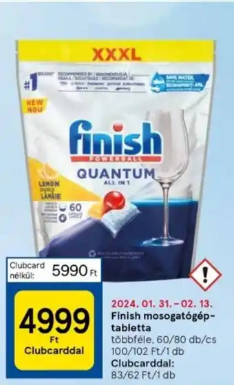 Tesco Finish mosogatógép-tabletta ajánlat