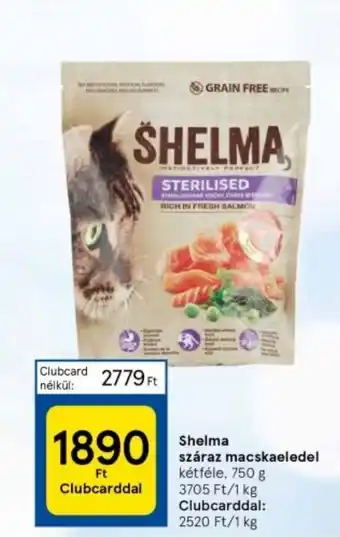 Tesco Shelma száraz macskaeledel 750g ajánlat
