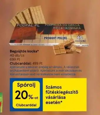 Tesco Begyújtós kocka ajánlat