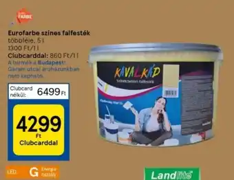 Tesco Eurofarbe színes falfesték többféle, 5l ajánlat