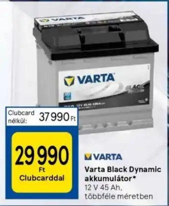 Tesco Varta Black Dynamic akkumulátor ajánlat