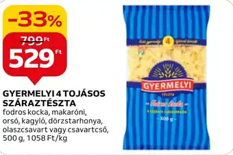 Auchan GYERMELYI 4 TOJÁSOS SZÁRAZTÉSZTA 500g ajánlat