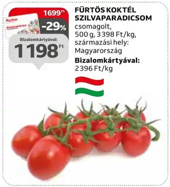 Auchan FÜRTÖS KOKTÉL SZILVAPARADICSOM 500g ajánlat