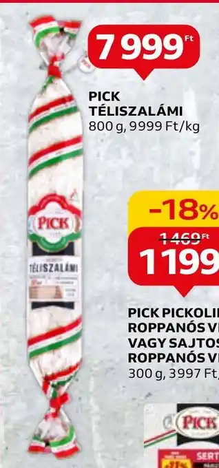 Auchan PICK TÉLISZALÁMI 800 g ajánlat