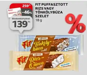 Auchan FIT PUFFASZTOTT RIZS VAGY TÖNKÖLYBÚZA SZELET 18 g ajánlat