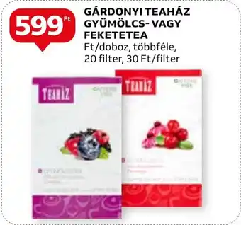 Auchan GÁRDONYI TEAHÁZ GYÜMÖLCS-VAGY FEKETETEA ajánlat