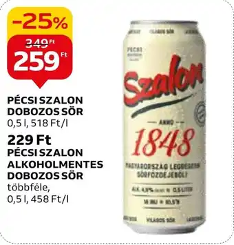 PÉCSI SZALON DOBOZOS SÖR 0,5l