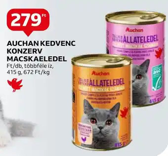 Auchan AUCHAN KEDVENC KONZERV MACSKAELEDEL 415g ajánlat