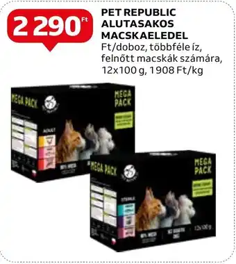 Auchan PET REPUBLIC ALUTASAKOS MACSKAELEDEL 12x100g ajánlat