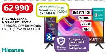 Auchan HISENSE 32A4K HD SMART LED TV ajánlat
