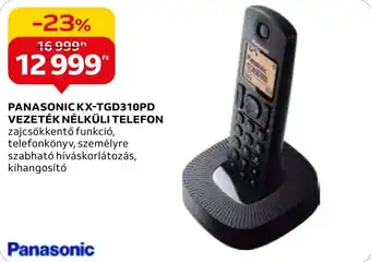 Auchan PANASONIC KX-TGD310PD VEZETÉK NÉLKÜLI TELEFON ajánlat