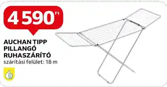 AUCHAN TIPP PILLANGÓ RUHASZÁRÍTÓ szárítási felület: 18 m