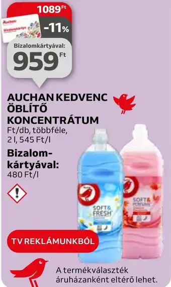 Auchan AUCHAN KEDVENC ÖBLÍTŐ KONCENTRÁTUM 2l ajánlat