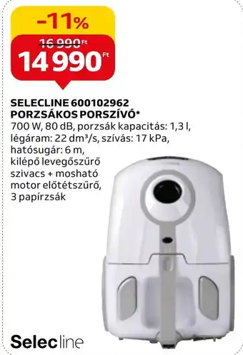 Auchan SELECLINE 600102962 PORZSÁKOS PORSZÍVÓ ajánlat