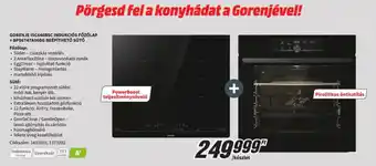 MediaMarkt GORENJE ISC646BSC INDUKCIÓS FŐZŐLAP +BPS6747A06BG BEÉPÍTHETŐ SÜTŐ ajánlat