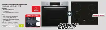 MediaMarkt BOSCH PUE611BB5E INDUKCIÓS FŐZŐLAP + HRA534ESO BEÉPÍTHETŐ SÜTŐ ajánlat