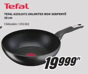 Media Markt TEFAL G2551972 UNLIMITED WOK SERPENYŐ 28 cm ajánlat