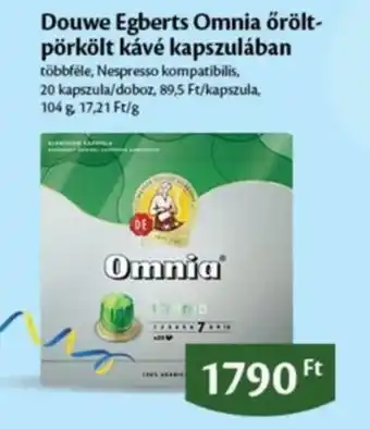 Douwe Egberts Omnia őrölt-pörkölt kávé kapszulában 104g