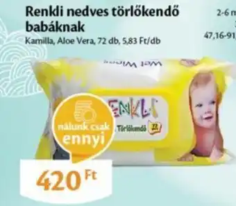 EcoFamily Renkli nedves törlőkendő babáknak ajánlat