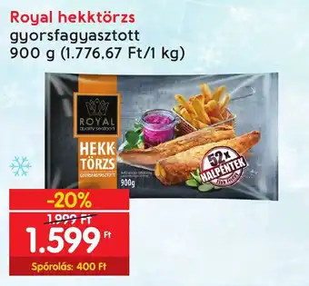 Spar Royal hekktörzs gyorsfagyasztott 900 g ajánlat