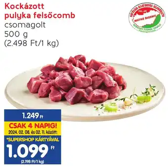 Spar Kockázott pulyka felsőcomb 500g ajánlat