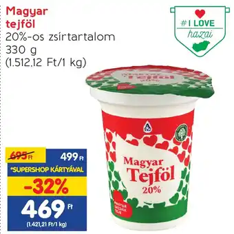 Spar Magyar tejföl 330g ajánlat