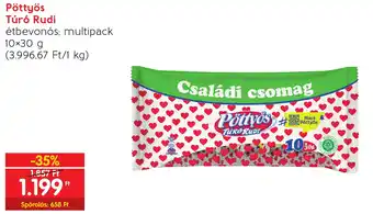 Spar Pöttyös Túró Rudi 10x30g ajánlat