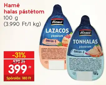 Spar Hamé halas pástétom 100g ajánlat